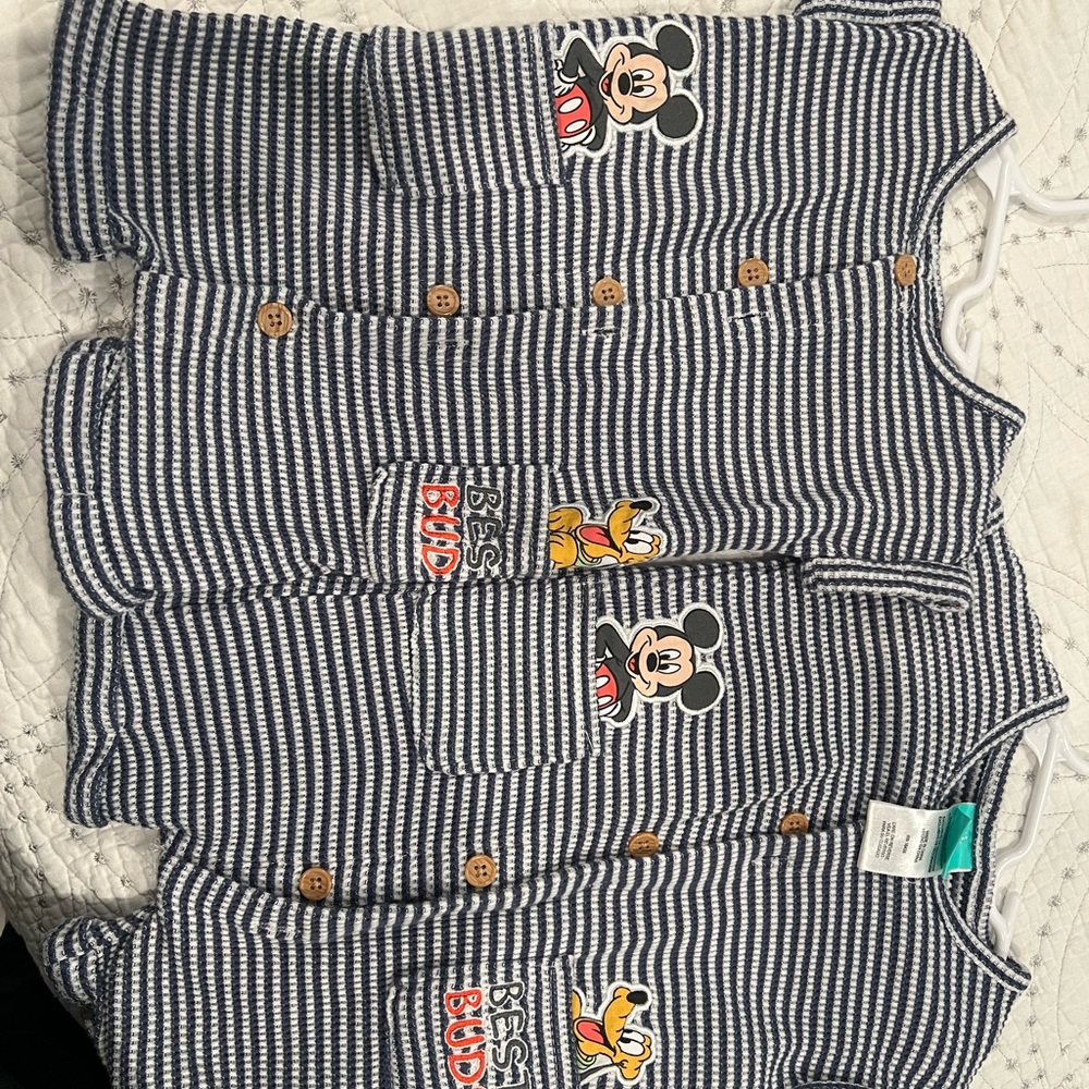 Disney Mickey Mouse Kids Set - Black and White Stripes